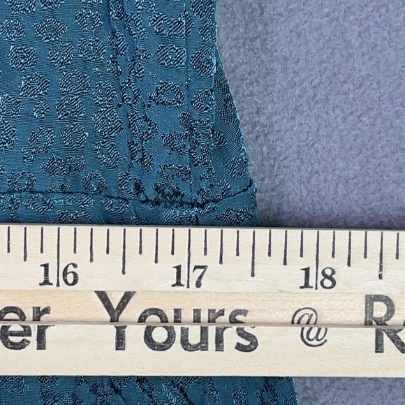 Maeve Anthropologie Tania Sacha Jacquard Tiered Knee-Length Dress Medium Green - Picture 8 of 10